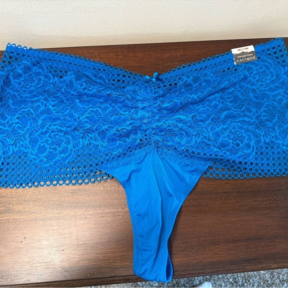 Cacique Teal Blue Lace Panties 22/24 NWT - Picture 3 of 6